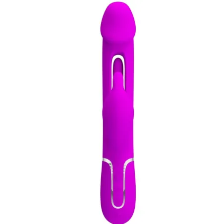 PRETTY LOVE - KAMPAS VIBRADOR RABBIT 3 EN 1 MULTIFUNCIÓN CON LENGUA VIOLETA