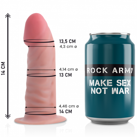 ROCKARMY - DUAL DENSITY TIGER DILDO REALISTA 14CM