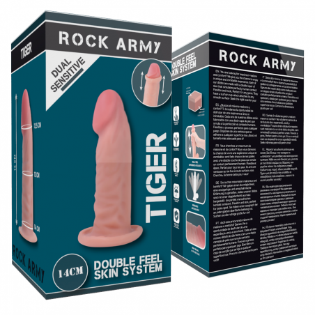 ROCKARMY - DUAL DENSITY TIGER DILDO REALISTA 14CM