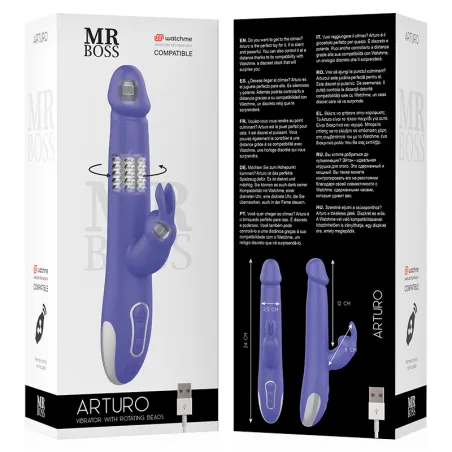 MR BOSS - ARTURO VIBRATOR  ROTATOR COMPATIBLE CON WATCHME WIRELESS TECHNOLOGY