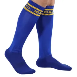 MACHO - CALCETINES LARGOS TALLA ÚNICA AZUL