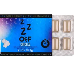 WUG off - El chicle funcional con melatonina y valeriana sabor regaliz BLISTER 8 UDS