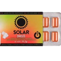 WUG solar - El chicle funcional con vitaminas y zinc sabor frutos tropicales BLISTER 8 UDS