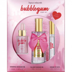 BIJOUX INDISCRETS - BUBBLEGUM PLAY KIT CON ACEITE, GEL  BRILLO DE LABIOS