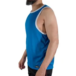 MACHO - CMV002 CAMISETA GYM AZUL S-M
