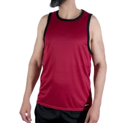 MACHO - CMV003 CAMISETA GYM GRANATE S-M