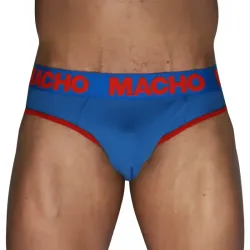 MACHO - MCH005 SLIP CLÁSICO AZULÓN ROJO S