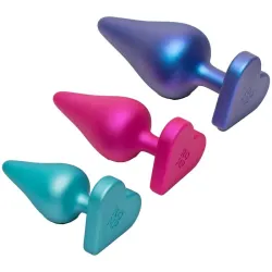 ROMP - LUSTER KIT DE ENTRENAMIENTO ANAL S-M-L CON BASE EN FORMA DE CORAZÓN