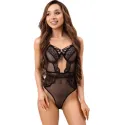 LIVCO CORSETTI FASHION - PAULA LC 20209 BODY CON ADORNOS DE ENCAJE NEGRO L-XL