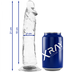 Xray Clear Dildo Transparente 21 cm x 4 cm	| Sweet Sin Erotic