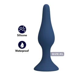 MR PLAY - PLUG ANAL CÓNICO SILICONA AZUL XL