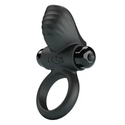 PRETTY LOVE - ANILLO VIBRADOR PARA PENE ADRIEN 10 FUNCIONES NEGRO