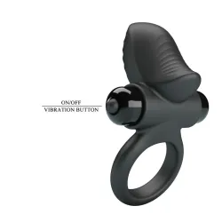 PRETTY LOVE - ANILLO VIBRADOR PARA PENE ADRIEN 10 FUNCIONES NEGRO