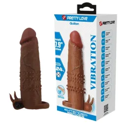 PRETTY LOVE - QUILLON FUNDA PARA PENE VIBRADORA 20 CM Ø 4 CM COLOR MARRÓN