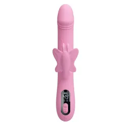 PRETTY LOVE - BELLA VIBRADOR RABBIT CON ESTIMULACIÓN MARIPOSA Y LED ROSA