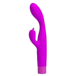PRETTY LOVE - JENE VIBRADOR DOBLE ESTIMULACIÓN PARA PUNTO G Y CLÍTORIS MORADO