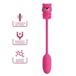 PRETTY LOVE - OLSON HUEVO VIBRADOR CON MANDO POR CABLE RECARGABLE ROSA