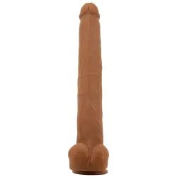 PRETTY LOVE - VIGGO DILDO REALISTA TACTO SUAVE CON PIEL DESLIZANTE 36,5 CM MARRÓN